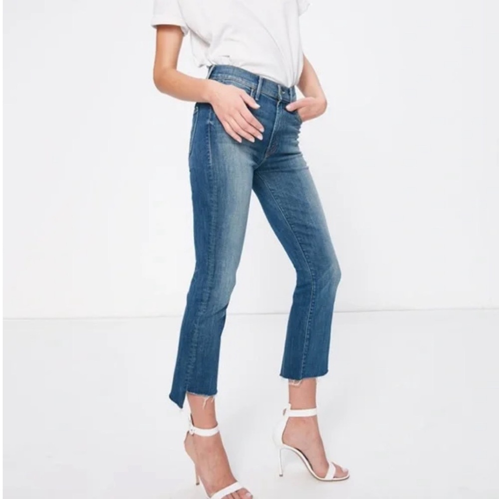 NWT MOTHER Denim Jeans Insider Crop Step Fray Not Rough Enough Size 27